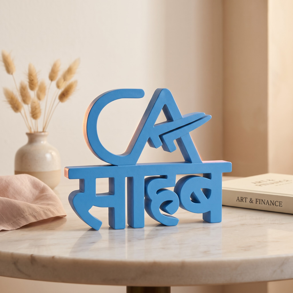 CA Sahab Table Top Sign | CA Gift | Professional Desk Decor
