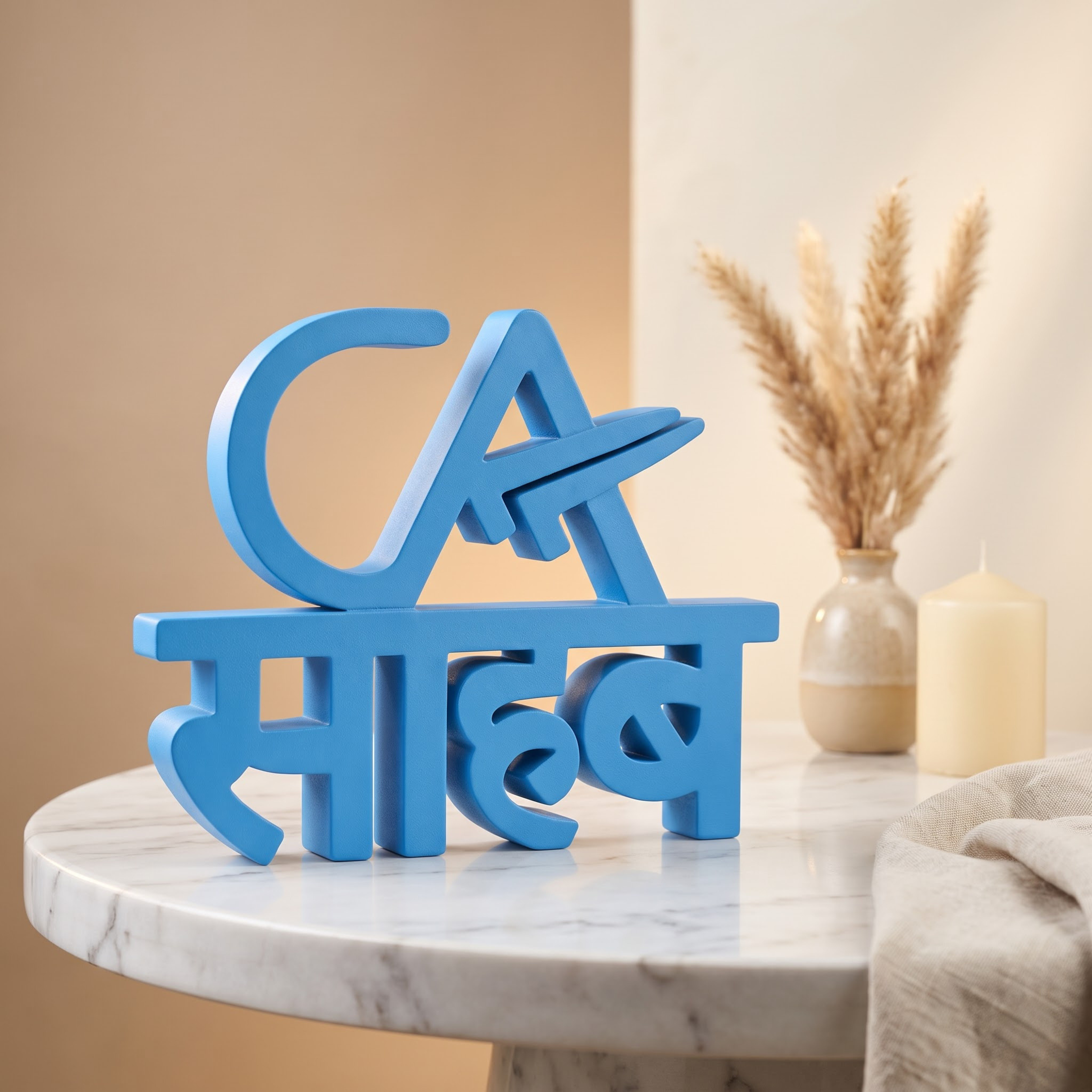 CA Sahab Table Top Sign | CA Gift | Professional Desk Decor