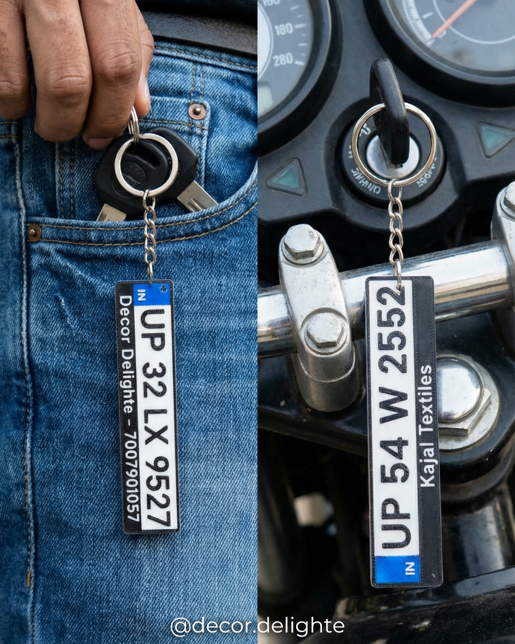 Number Plate Keychain