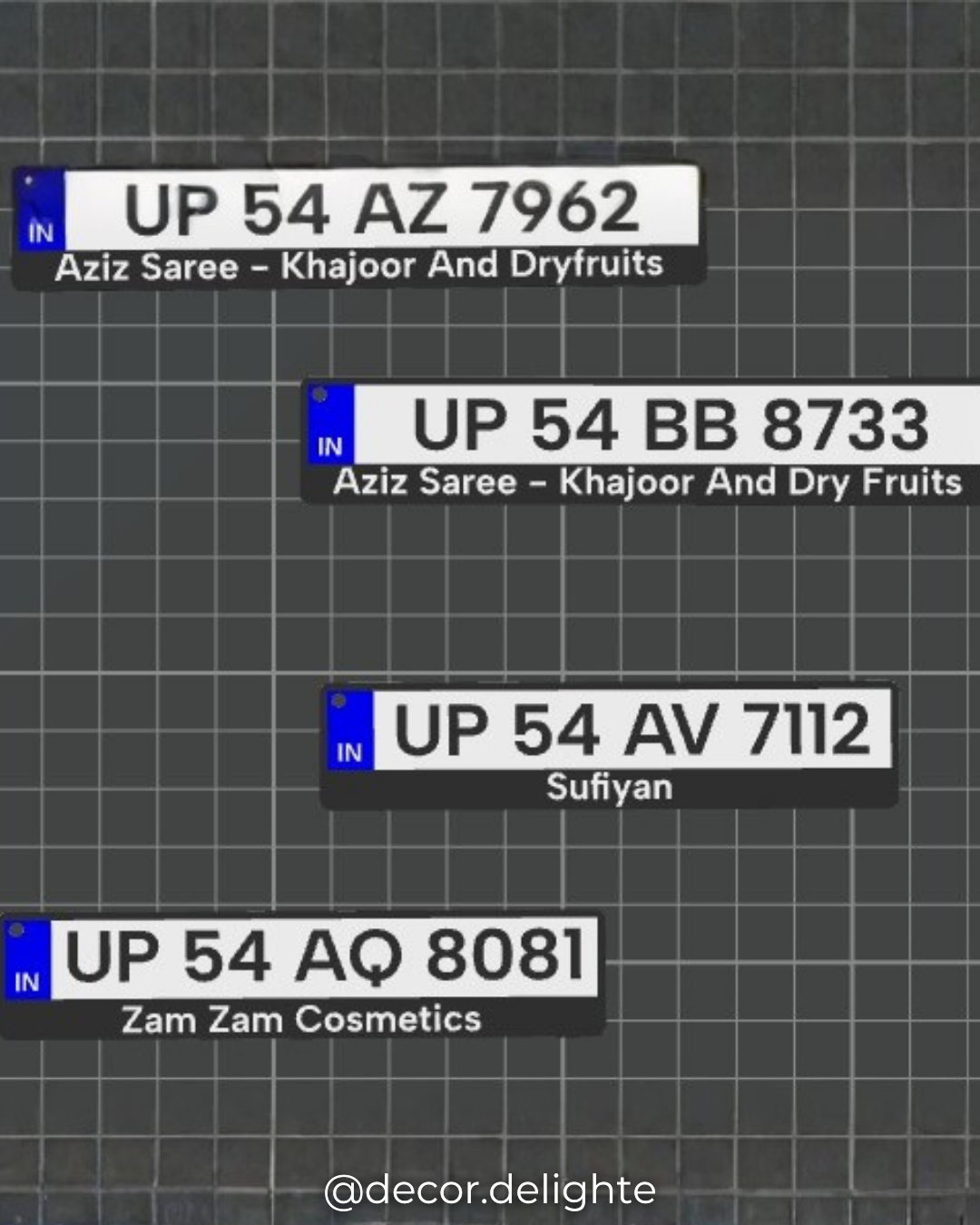 Number Plate Keychain