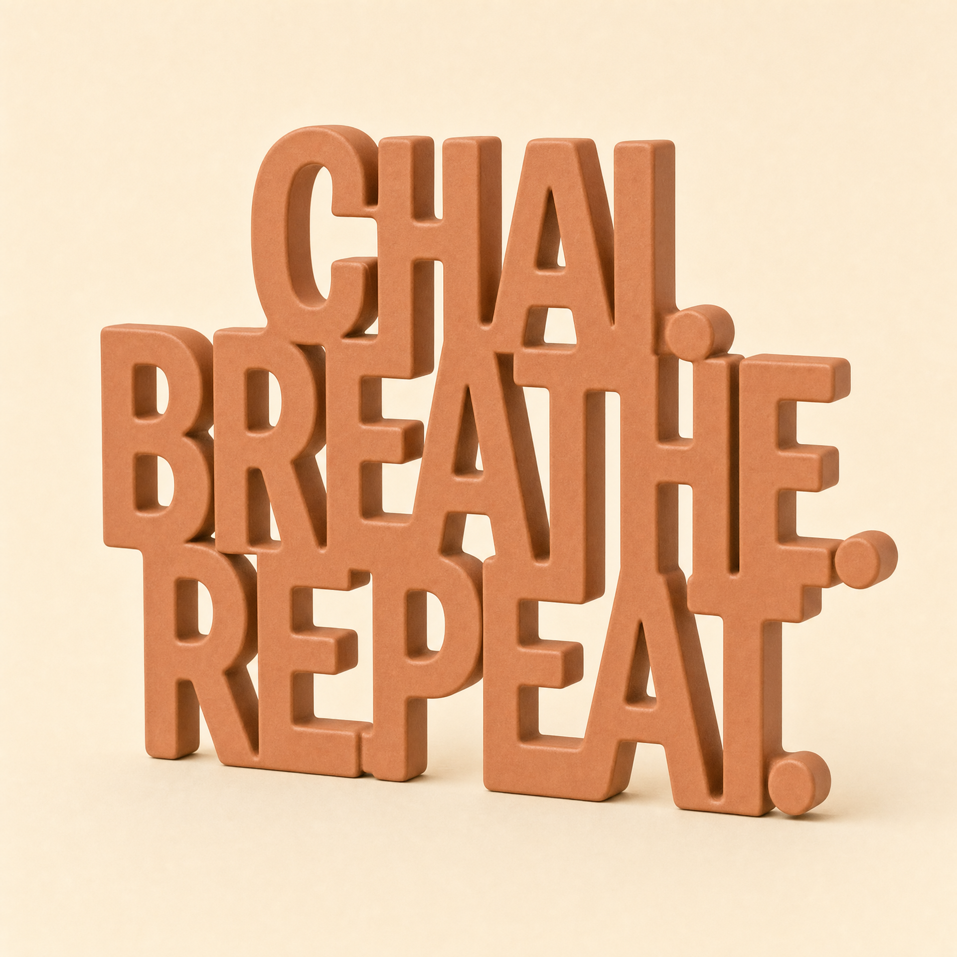 Chai. Breathe. Repeat. | Tea Corner Table Sign