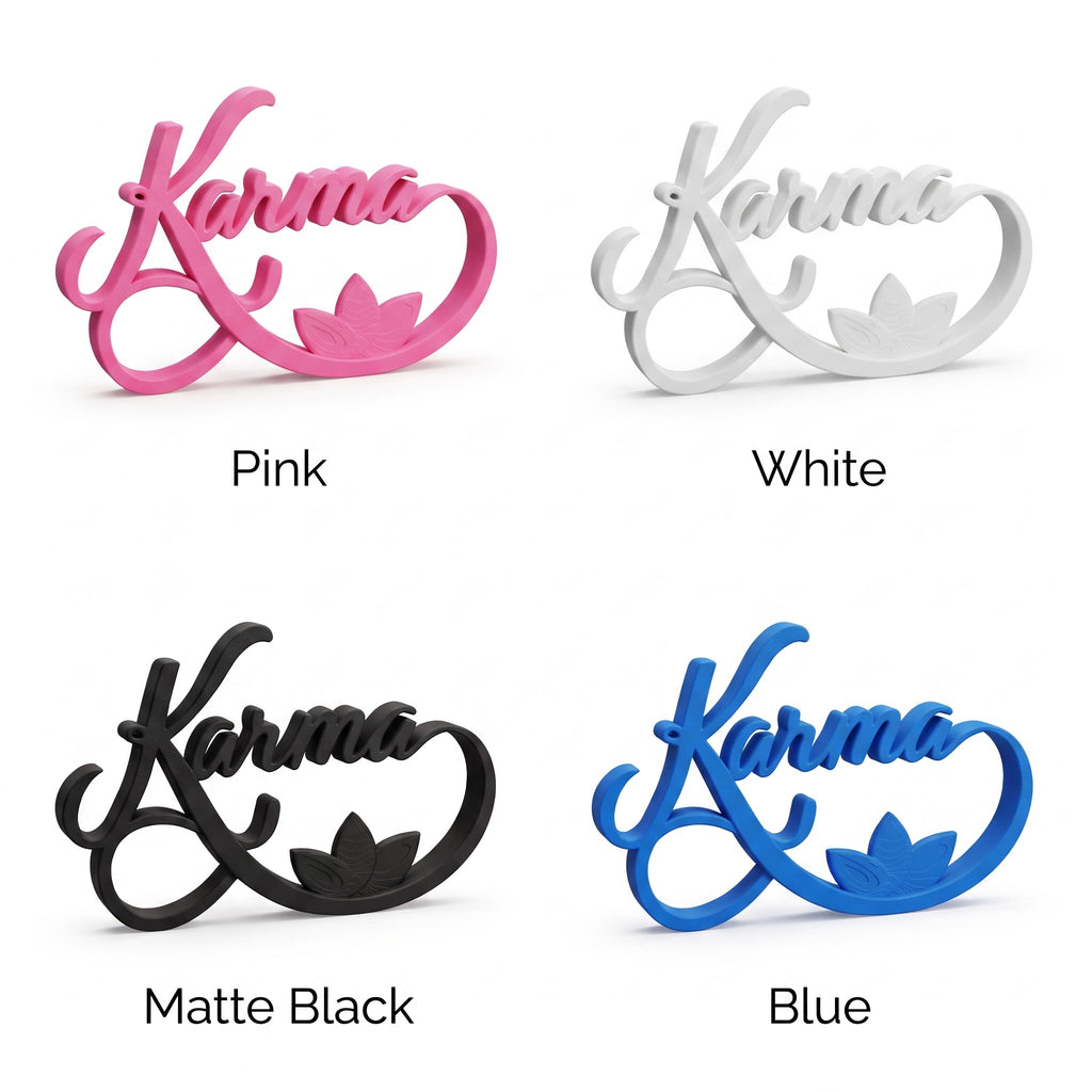 Karma Table Top Sign | Creative Word Decor | Desk & Shelf Decor