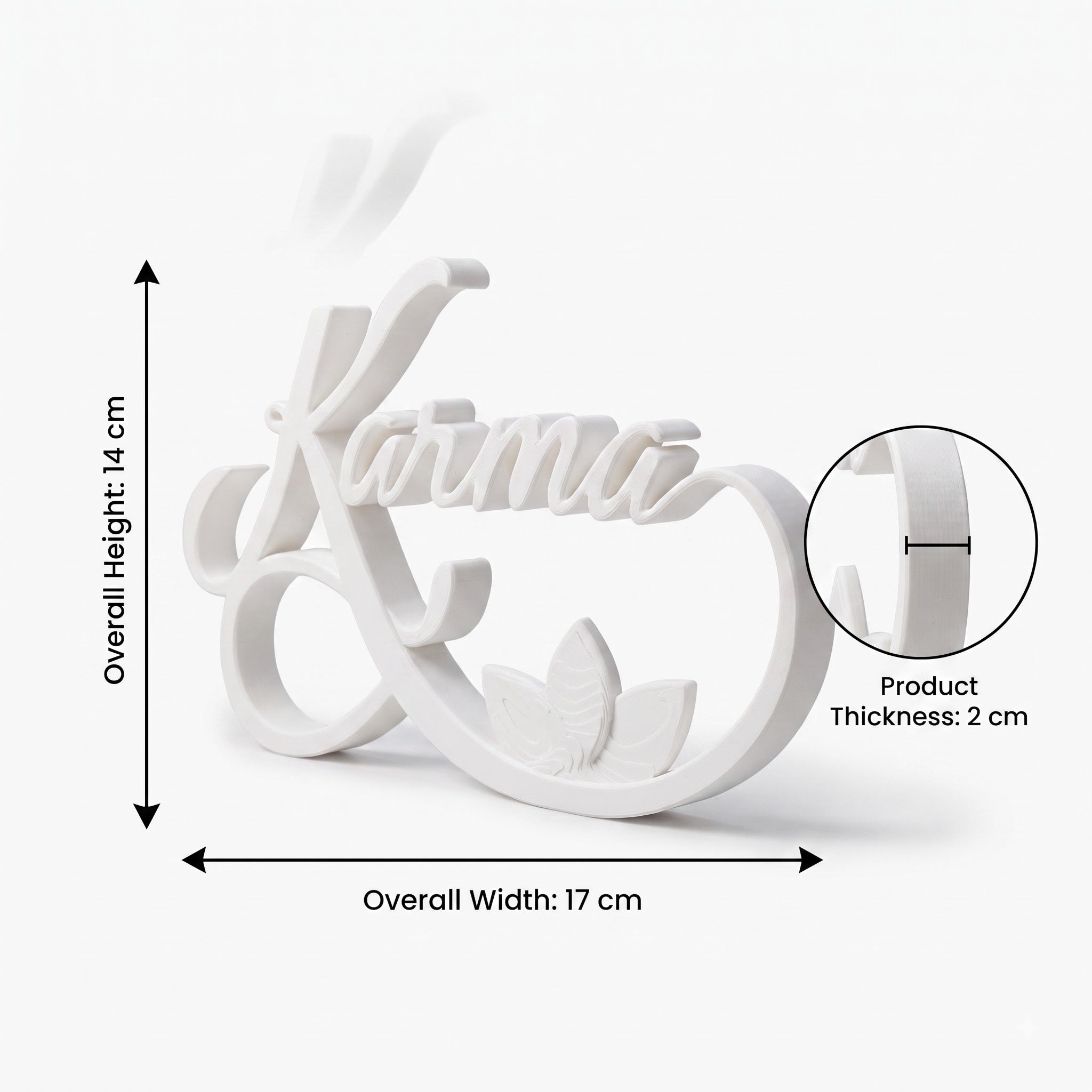 Karma Table Top Sign | Creative Word Decor | Desk & Shelf Decor