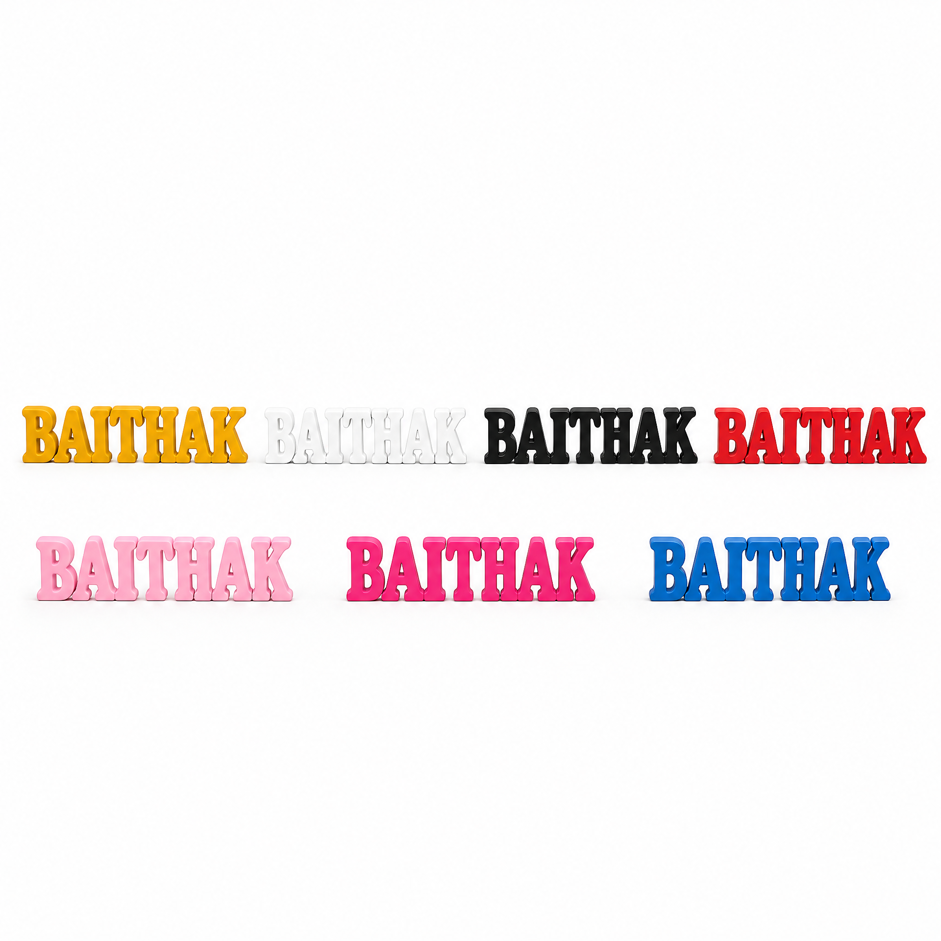 Baithak Table Top Sign | Living Room Decor | Urdu Hindi Shelf Decor