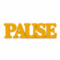 Pause Table Top Sign | Minimalist Mindfulness Decor | Desk Decor
