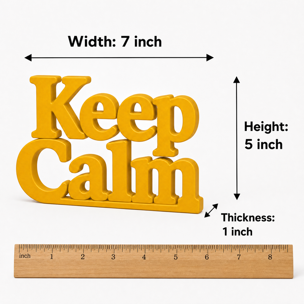 Keep Calm Table Top Sign | Motivational Desk Decor | Office Decor