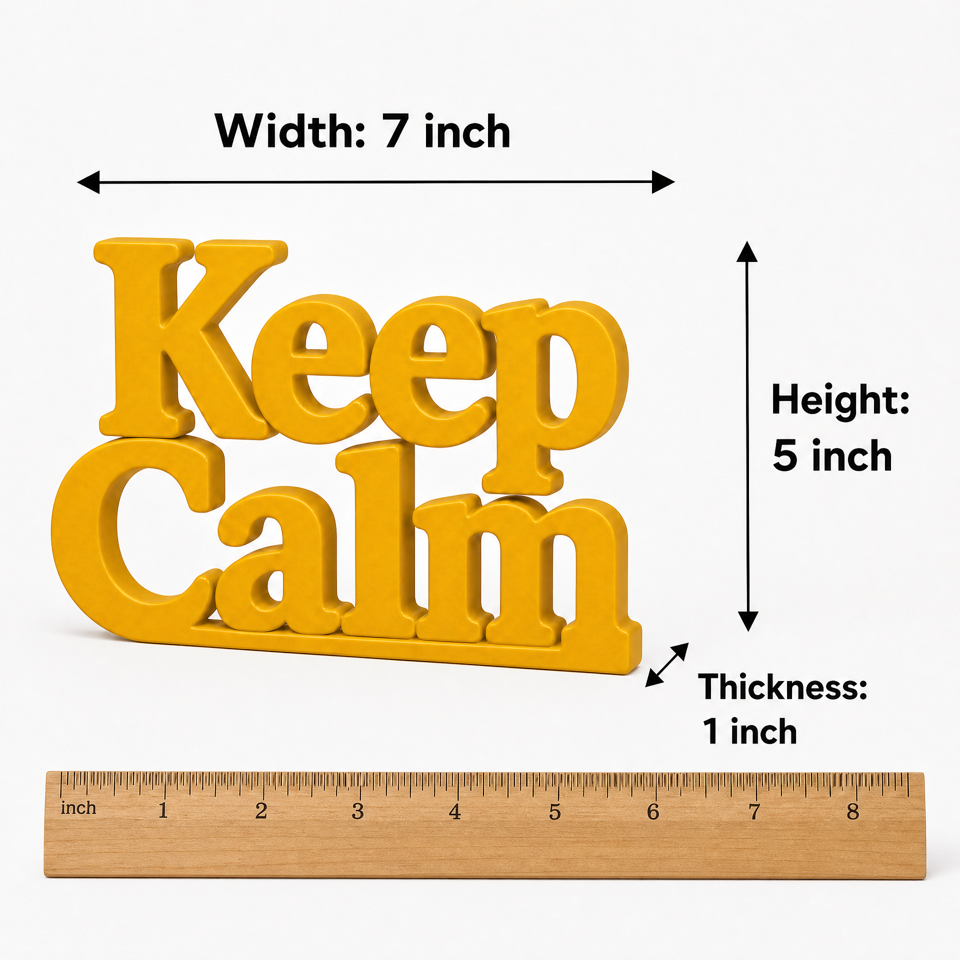 Keep Calm Table Top Sign | Motivational Desk Decor | Office Decor