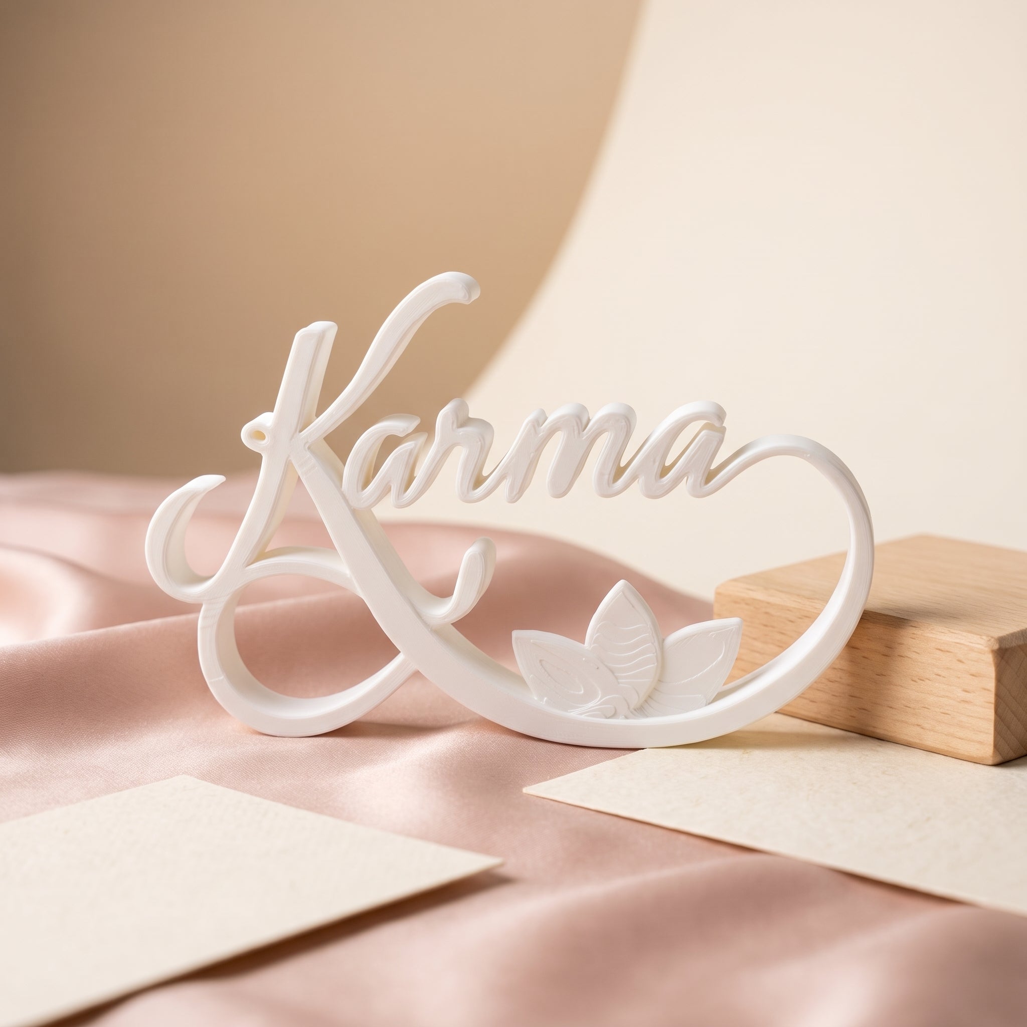 Karma Table Top Sign | Creative Word Decor | Desk & Shelf Decor