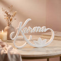 Karma Table Top Sign | Creative Word Decor | Desk & Shelf Decor
