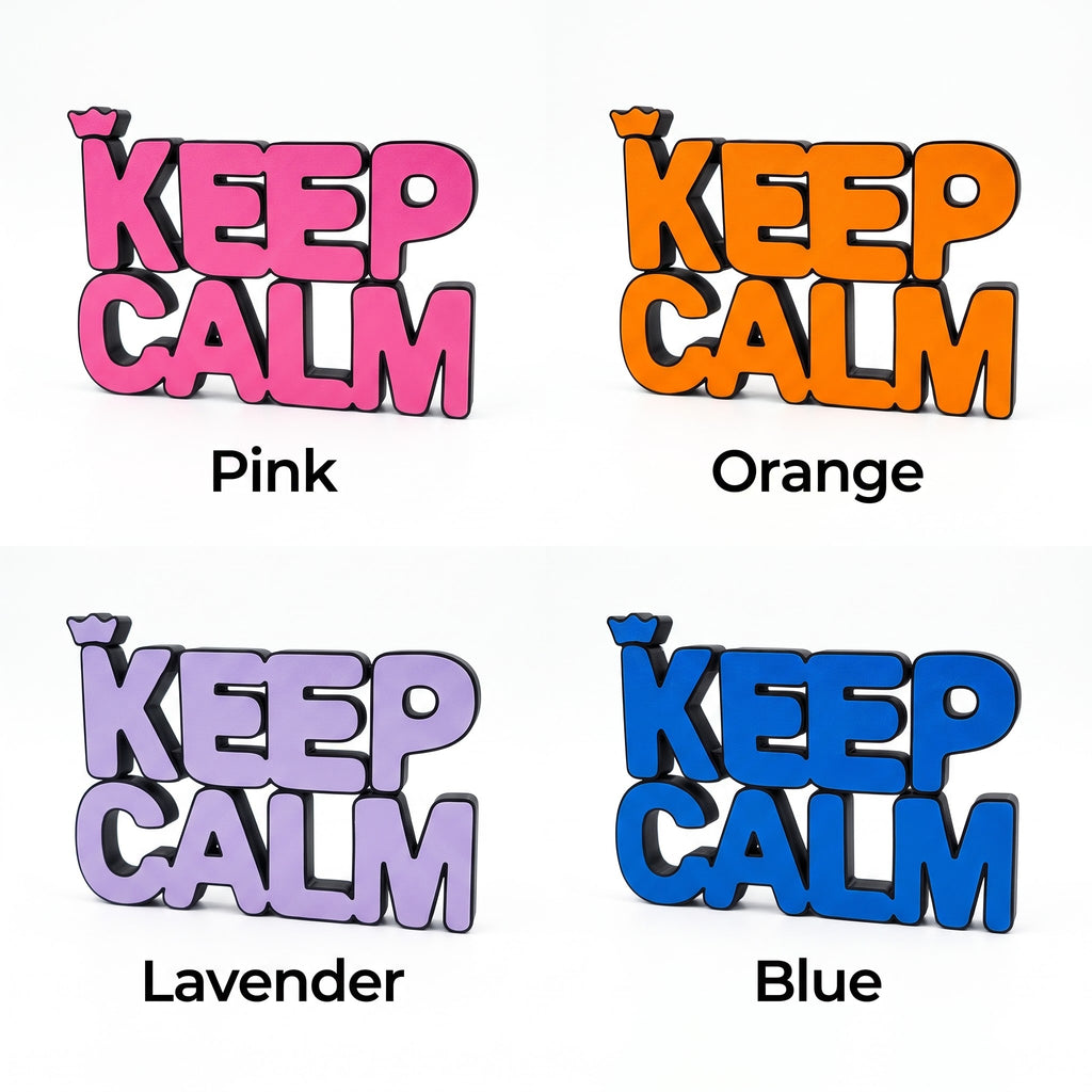 Keep Calm Table Top Sign | Motivational Desk Decor | Office Decor
