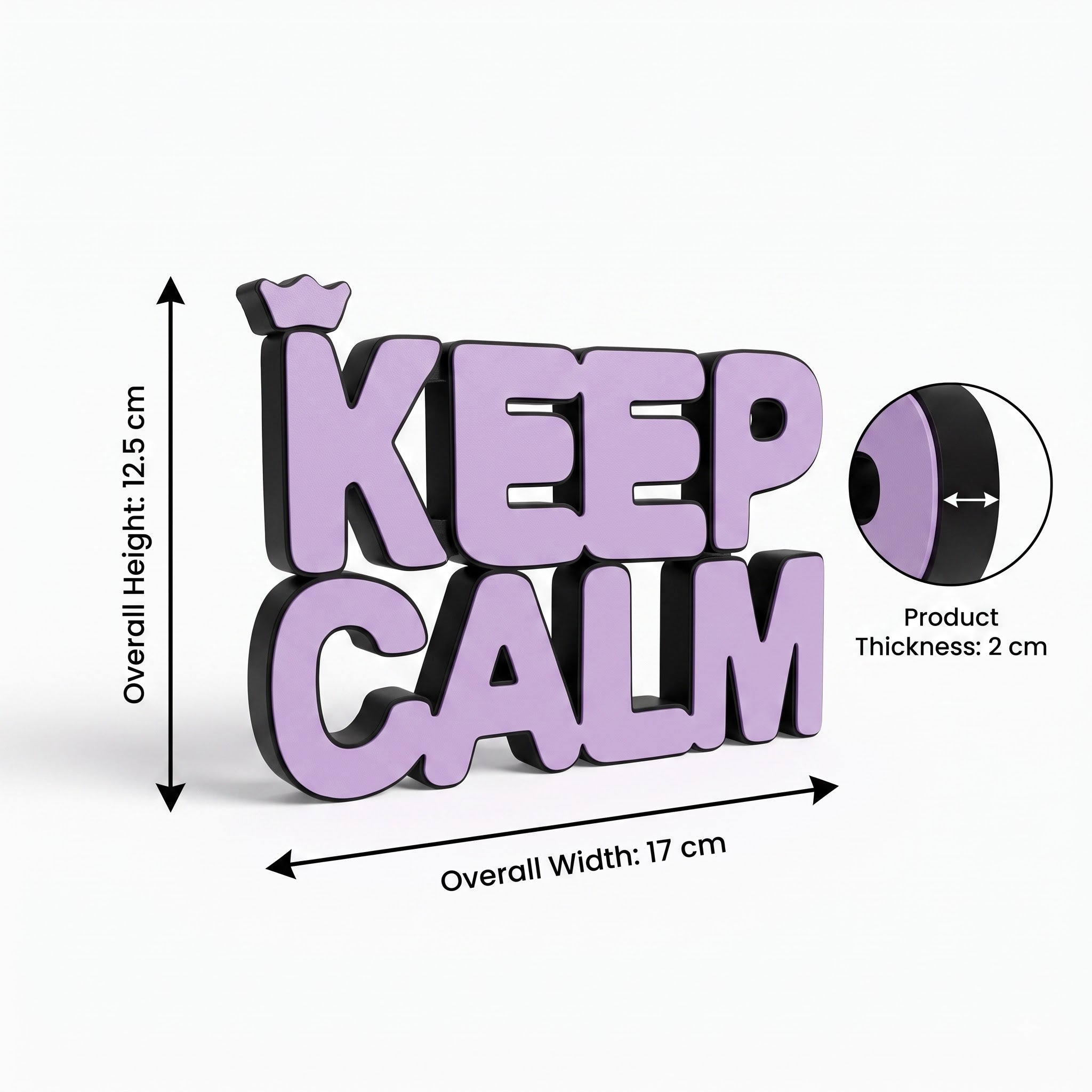 Keep Calm Table Top Sign | Motivational Desk Decor | Office Decor