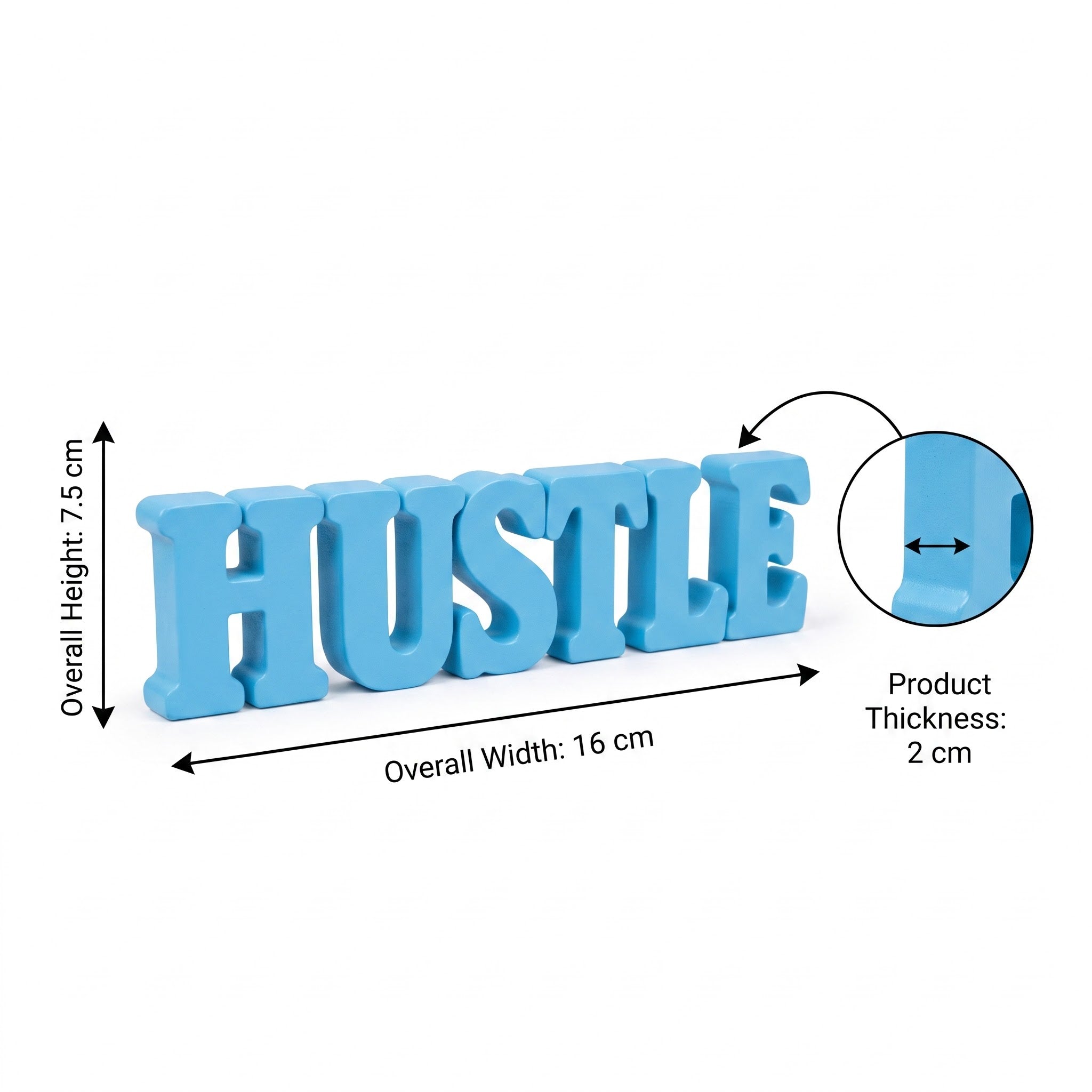Hustle Table Top Sign | Motivational Desk Decor | Office Decor