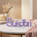 Sukoon Table Top Sign | Urdu Word Decor | Desk & Shelf Decor