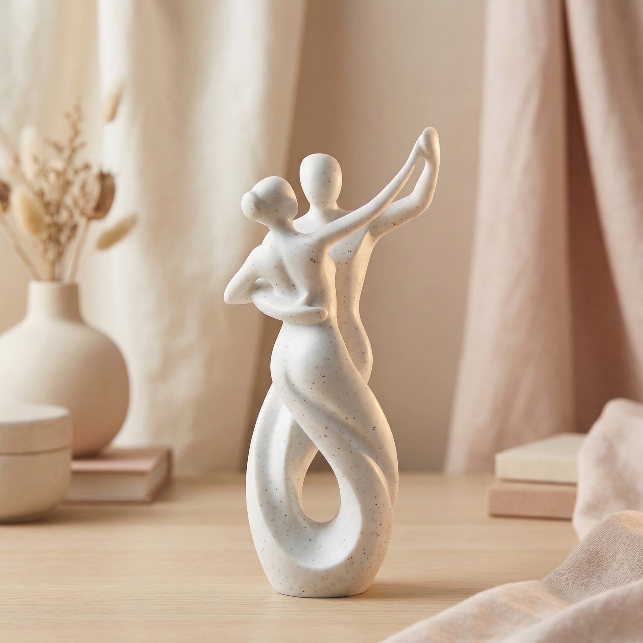 Dancing Couple Statue Decor | Marble Finish | Table/Shelf Decor