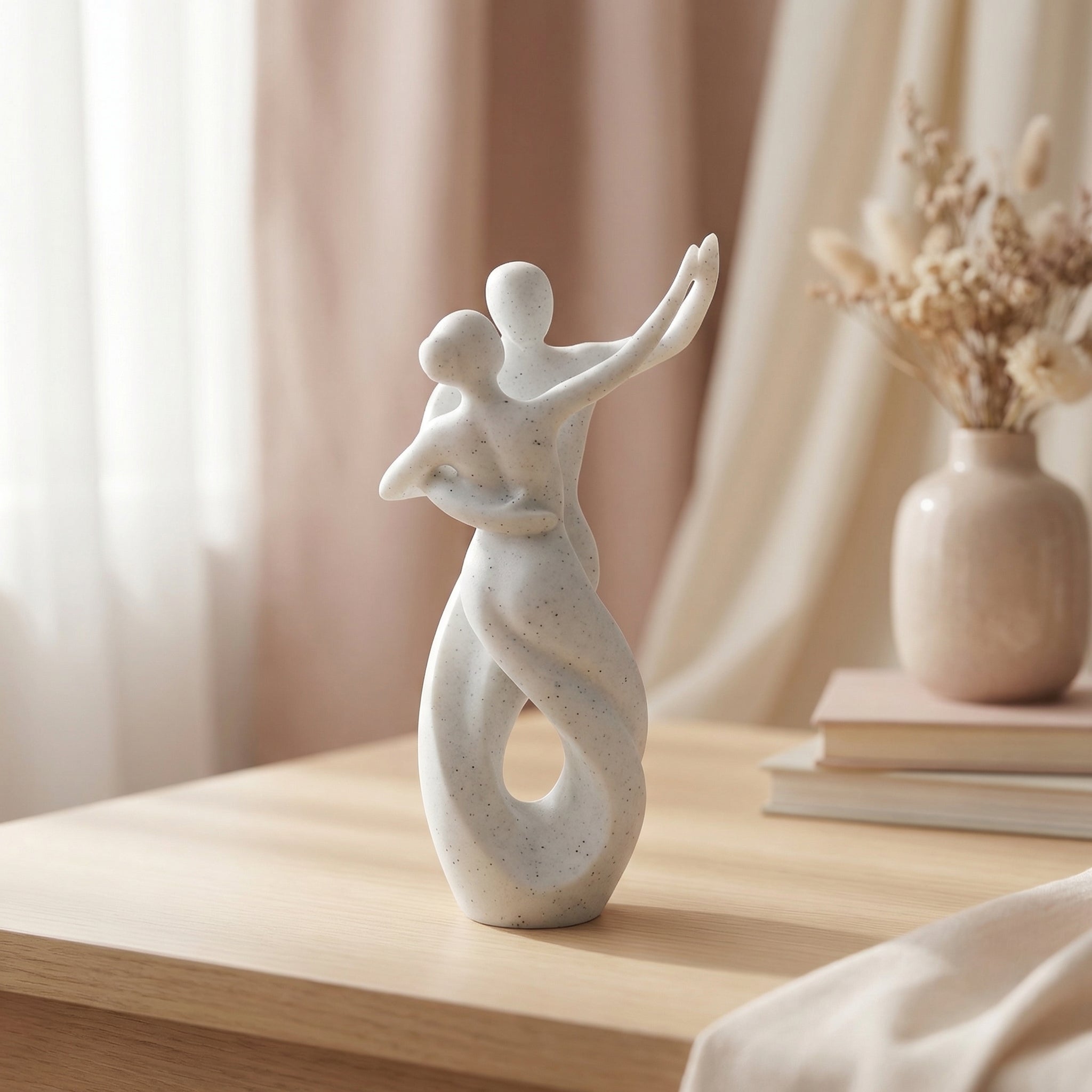 Dancing Couple Statue Decor | Marble Finish | Table/Shelf Decor