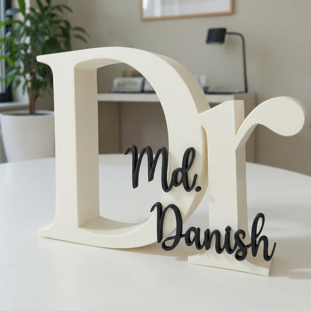 Personalized Professional Name Stand | Table Top Sign | Desk Decor