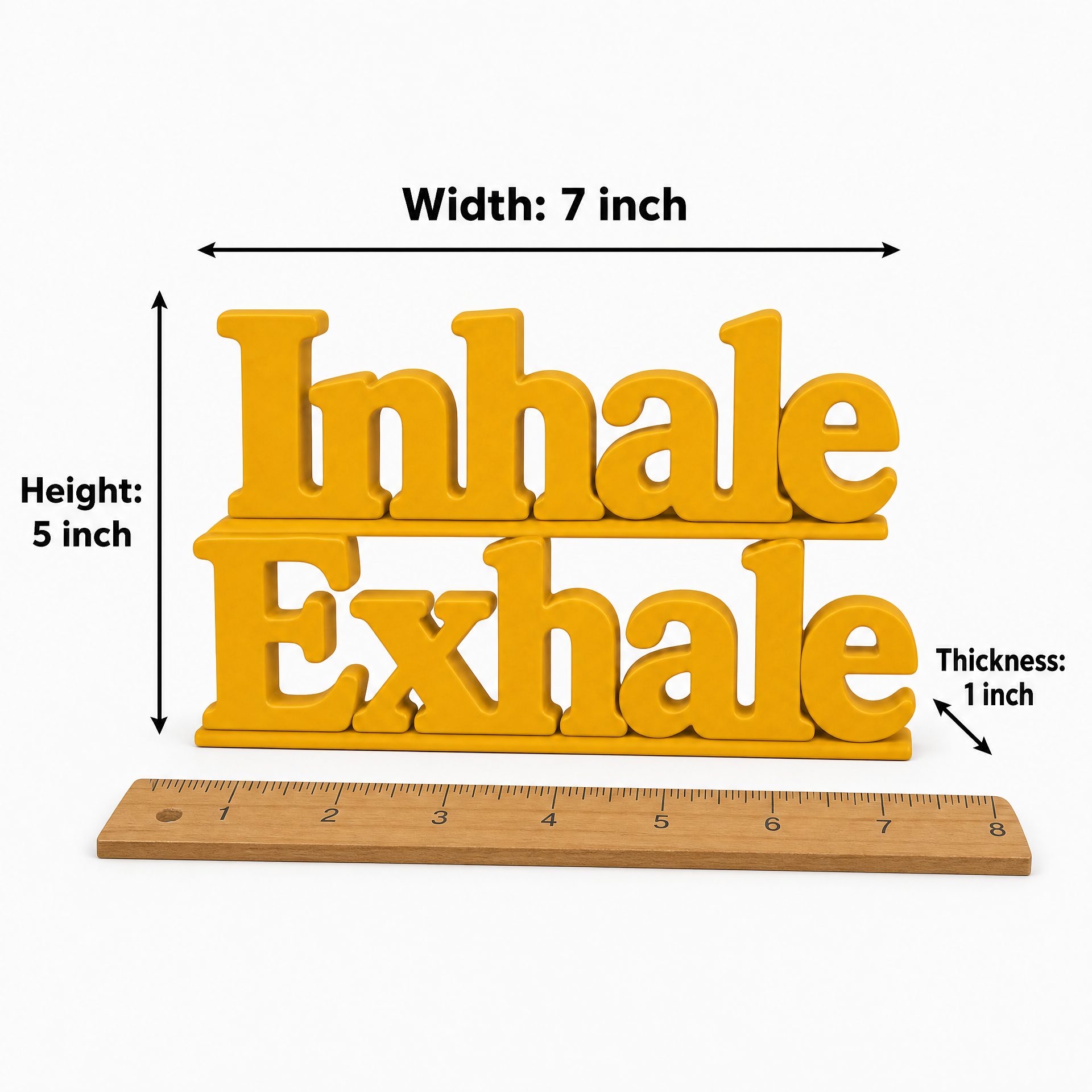 Inhale Exhale Table Top Sign | Mindfulness Decor | Desk & Shelf Decor