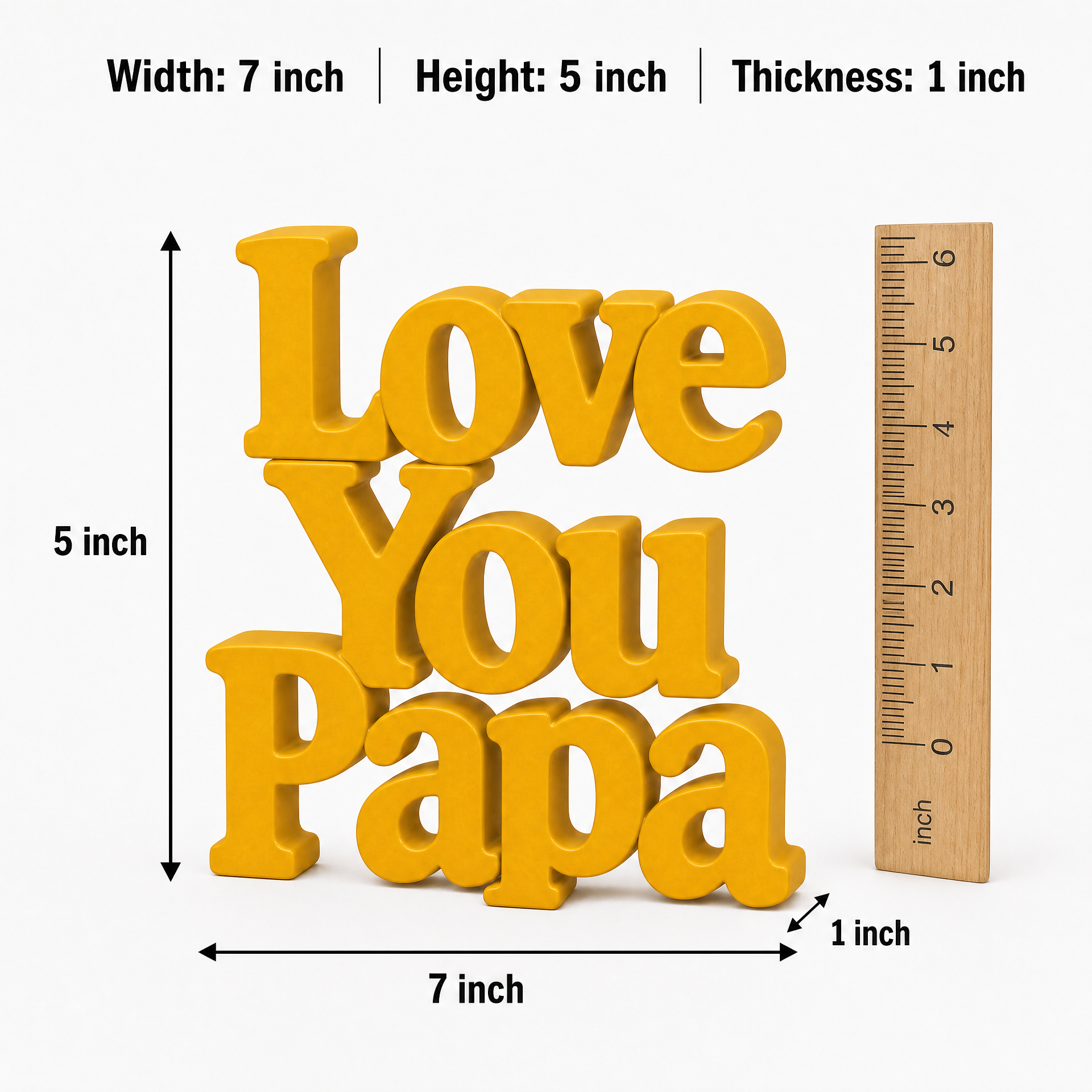 Love You Papa Table Top Sign | Father's Day Gift | Desk Decor