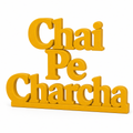 Chai Pe Charcha Table Top Sign | Kitchen & Cafe Decor | Shelf Decor
