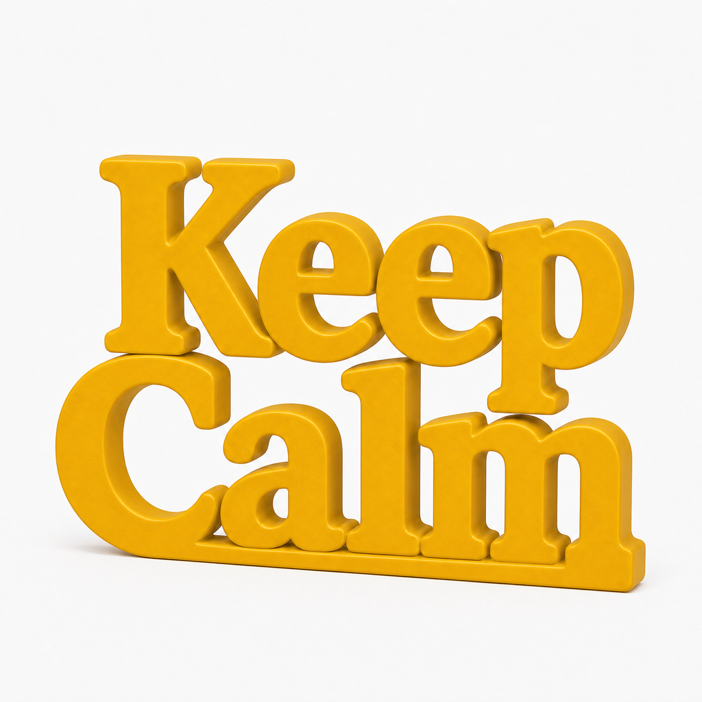 Keep Calm Table Top Sign | Motivational Desk Decor | Office Decor