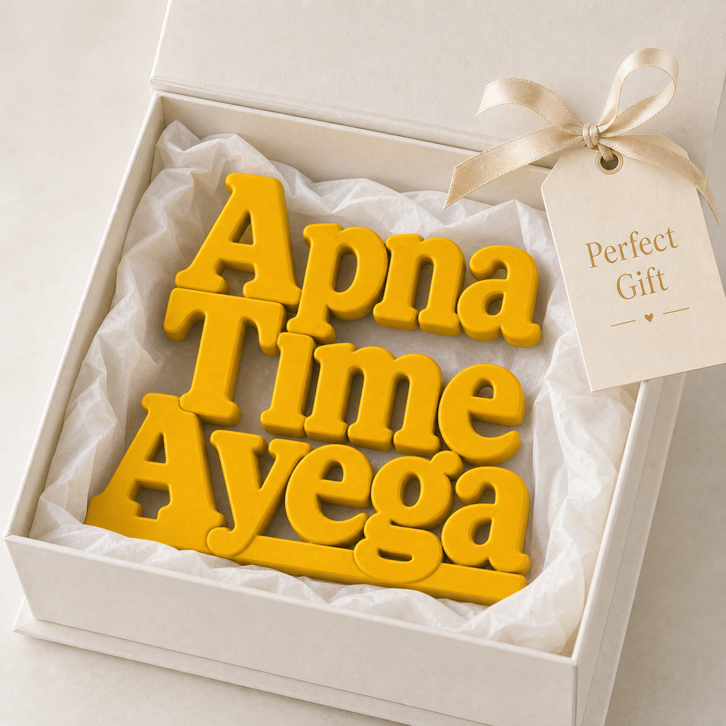Apna Time Ayega Table Top Sign | Motivational Hindi Decor | Desk Decor