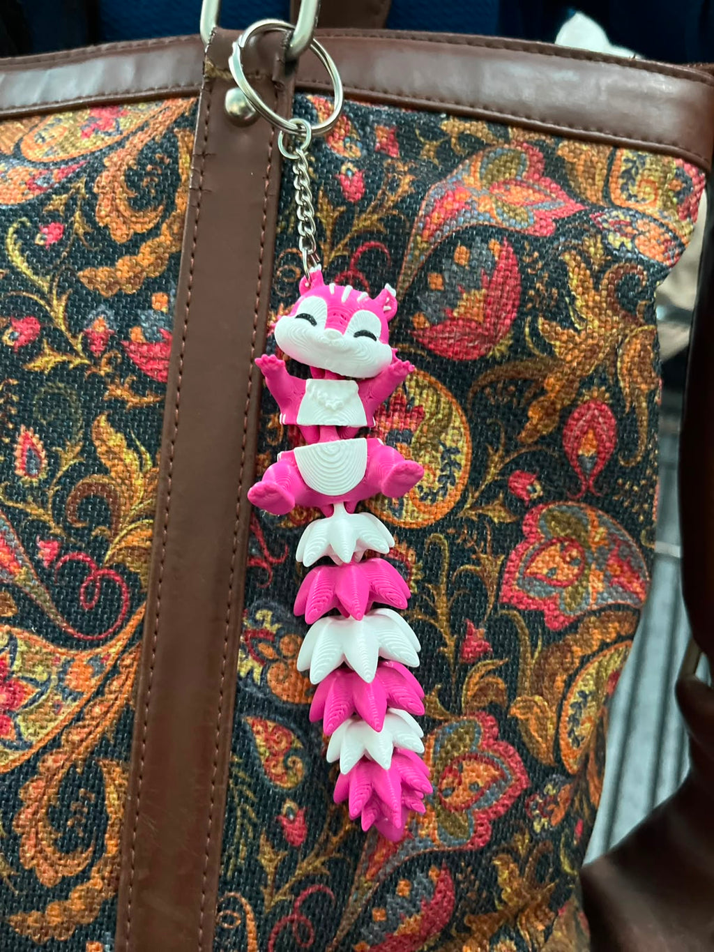 Yellow Dinosaur Paws Flexi dual-color Bag Charm | Kawaii Keychain