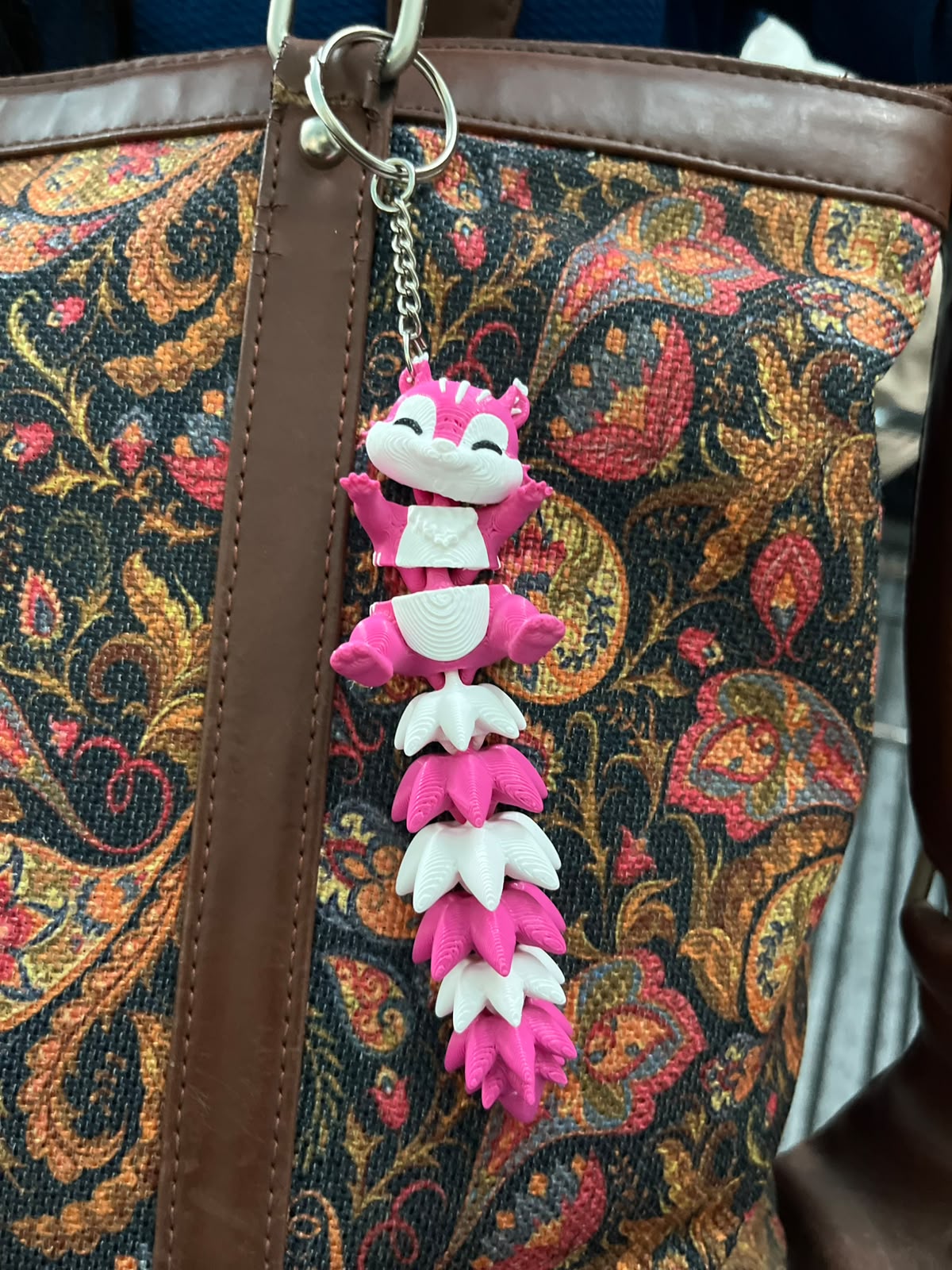 Yellow Dinosaur Paws Flexi dual-color Bag Charm | Kawaii Keychain