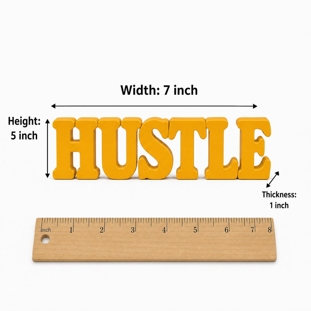 Hustle Table Top Sign | Motivational Desk Decor | Office Decor