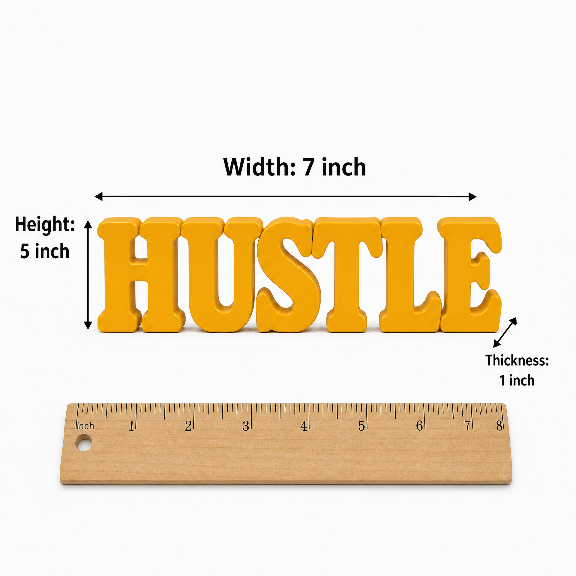 Hustle Table Top Sign | Motivational Desk Decor | Office Decor