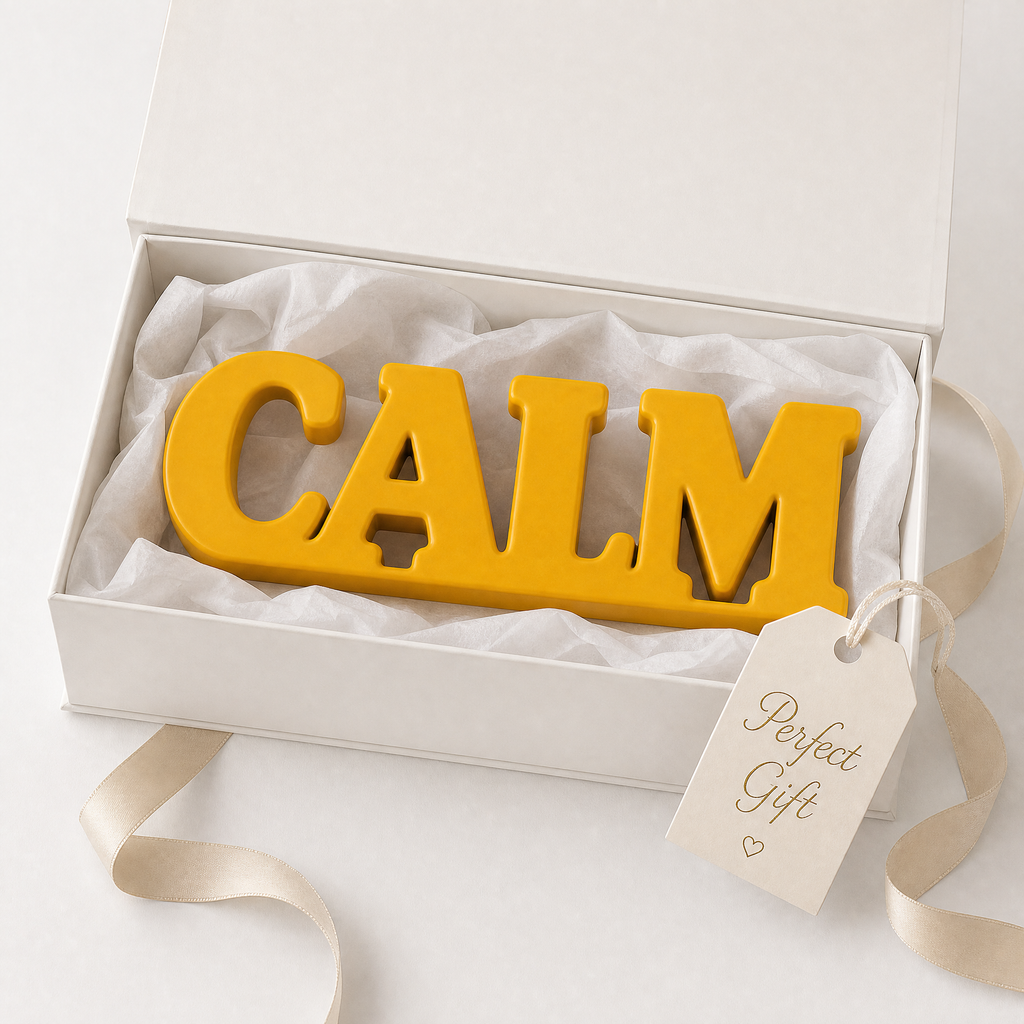 Calm Table Top Sign | Minimalist Desk Decor | Office & Home Decor