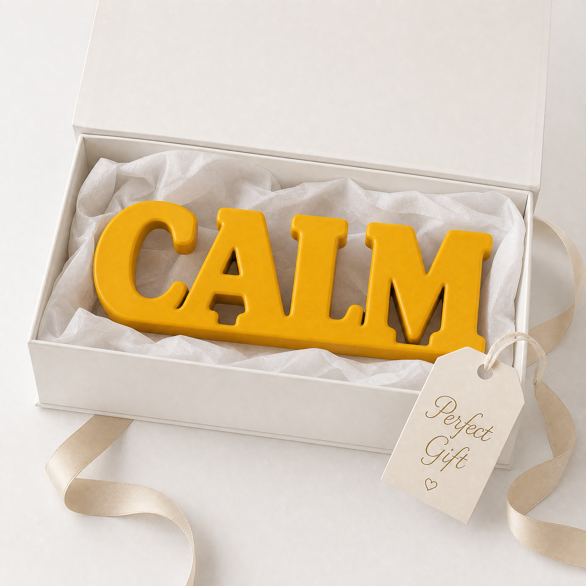 Calm Table Top Sign | Minimalist Desk Decor | Office & Home Decor