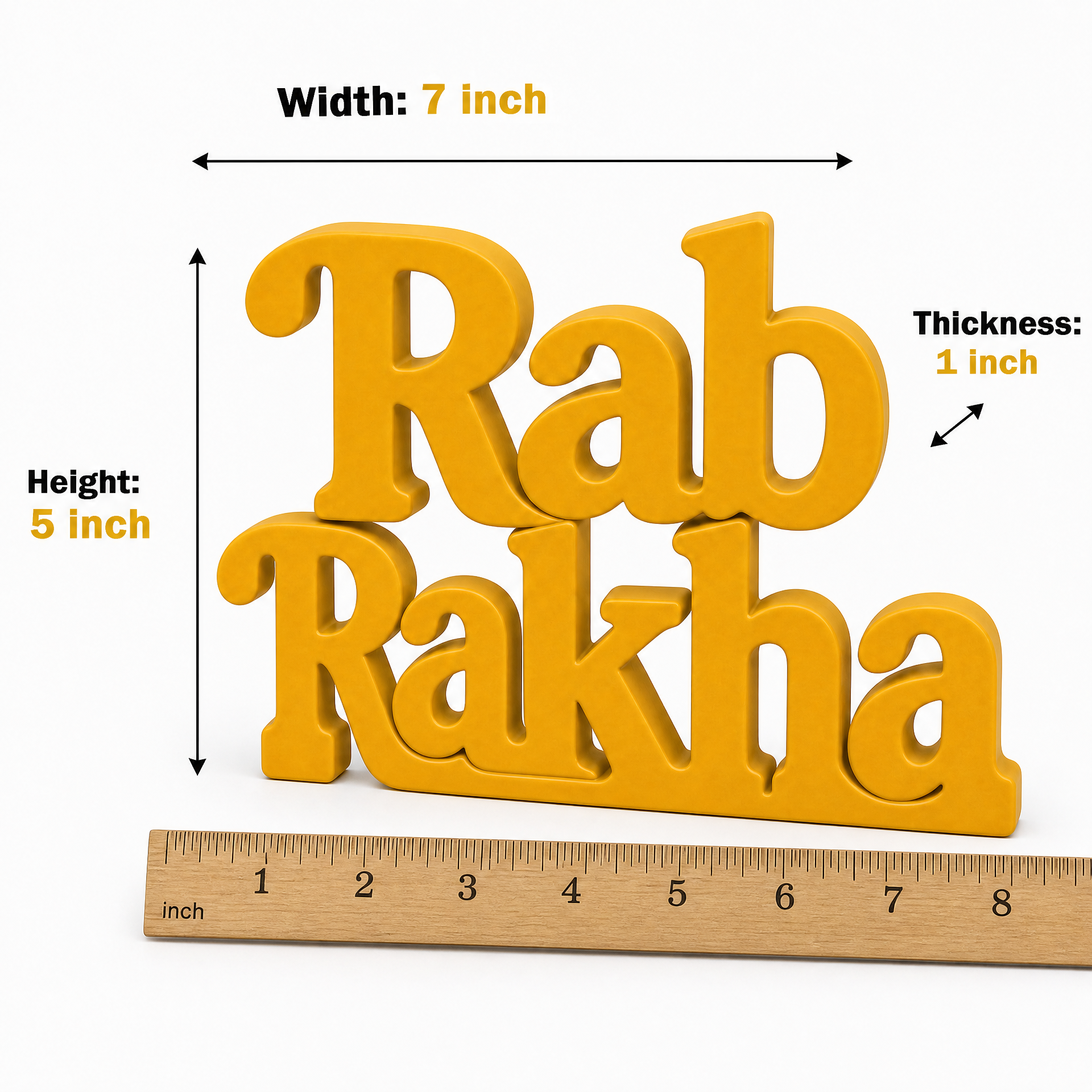 Rab Rakha Table Top Sign | Punjabi Spiritual Decor | Desk & Shelf Decor