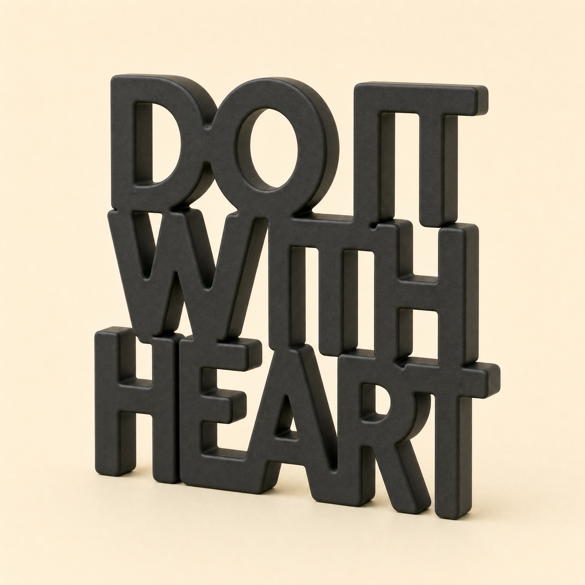 Do It With Heart | Desk Motivation Table Sign