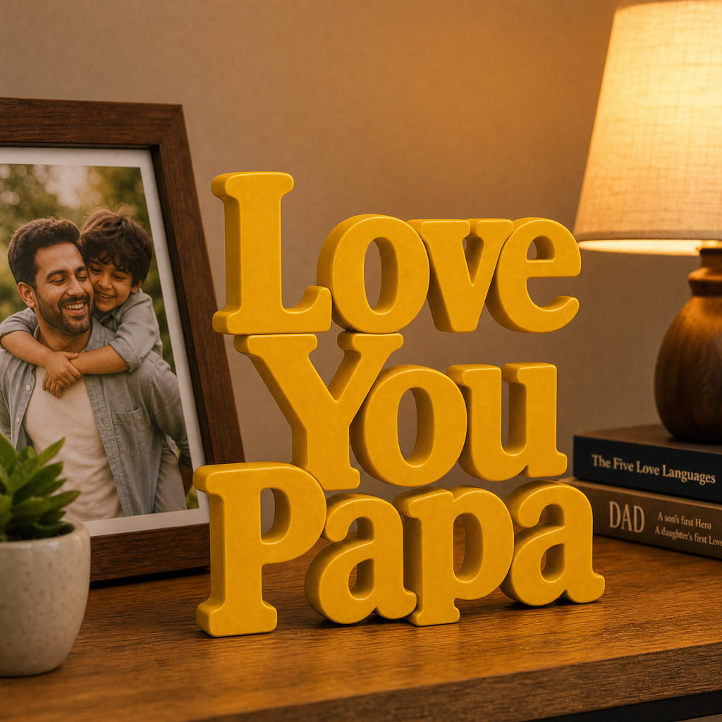Love You Papa Table Top Sign | Father's Day Gift | Desk Decor