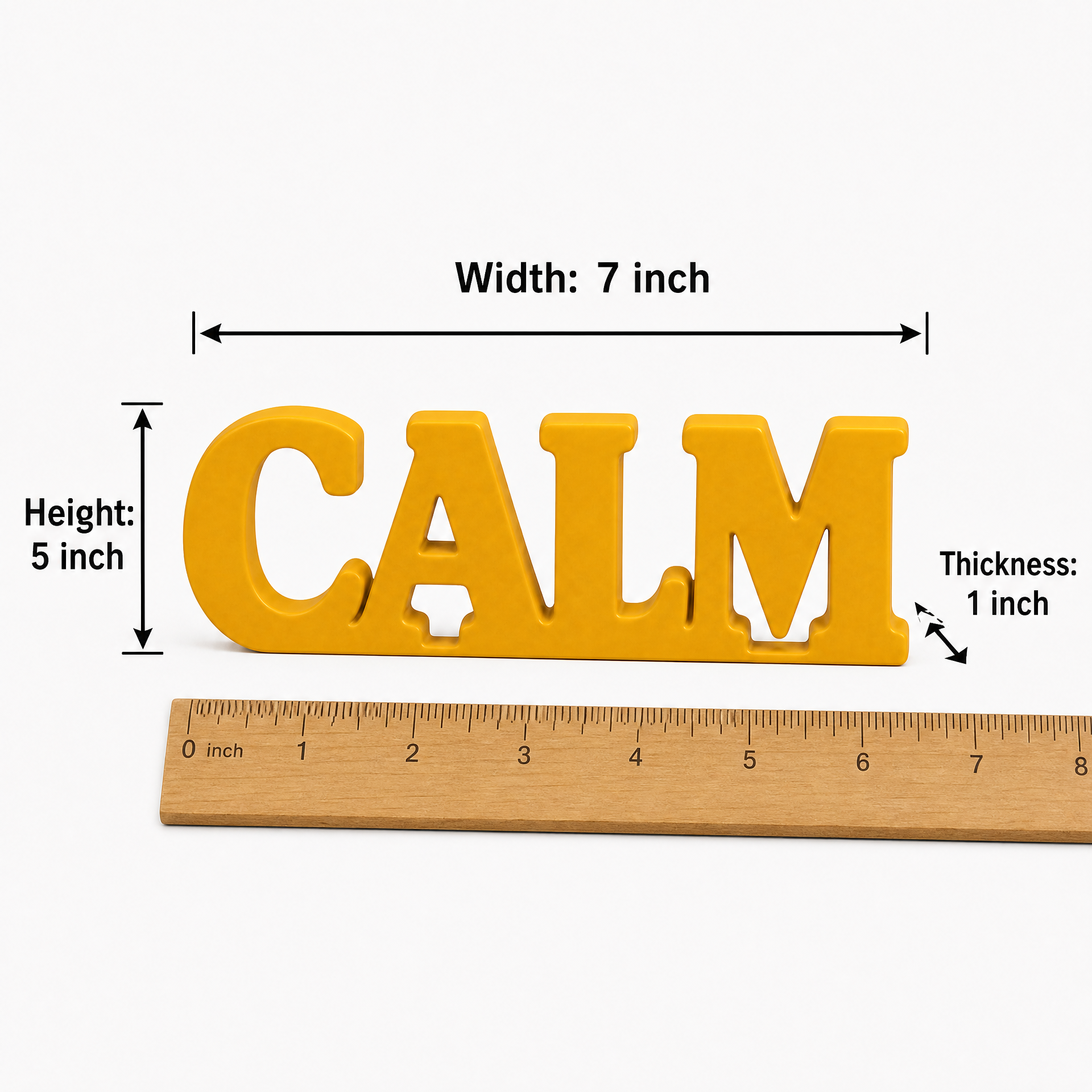 Calm Table Top Sign | Minimalist Desk Decor | Office & Home Decor