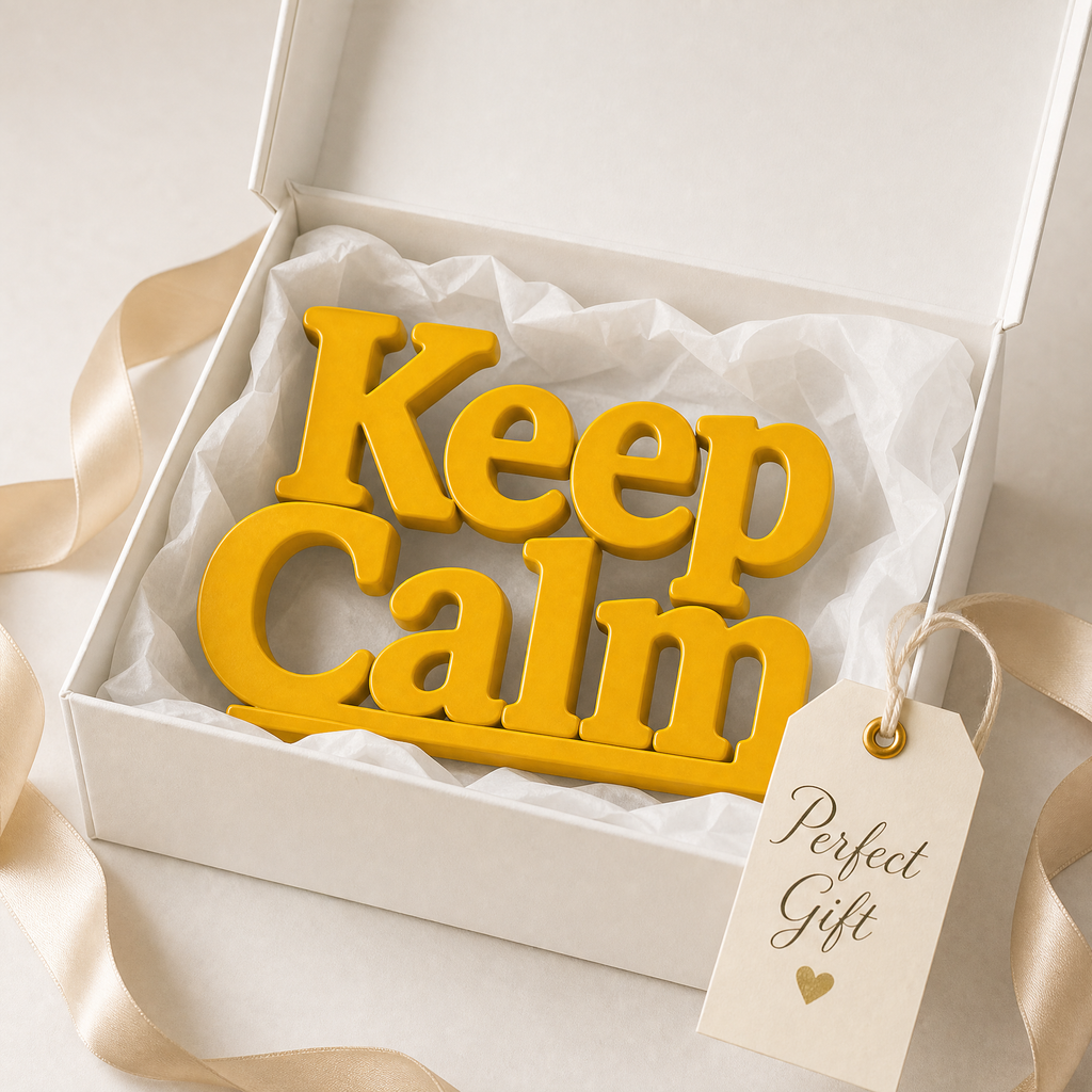Keep Calm Table Top Sign | Motivational Desk Decor | Office Decor