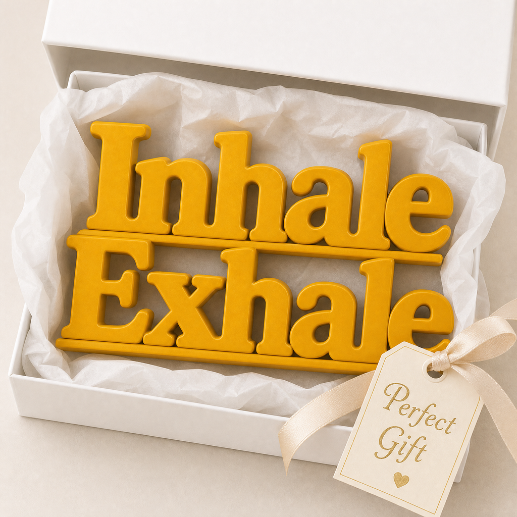Inhale Exhale Table Top Sign | Mindfulness Decor | Desk & Shelf Decor