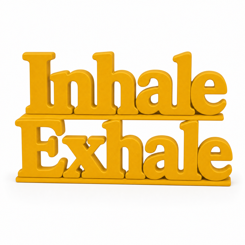 Inhale Exhale Table Top Sign | Mindfulness Decor | Desk & Shelf Decor