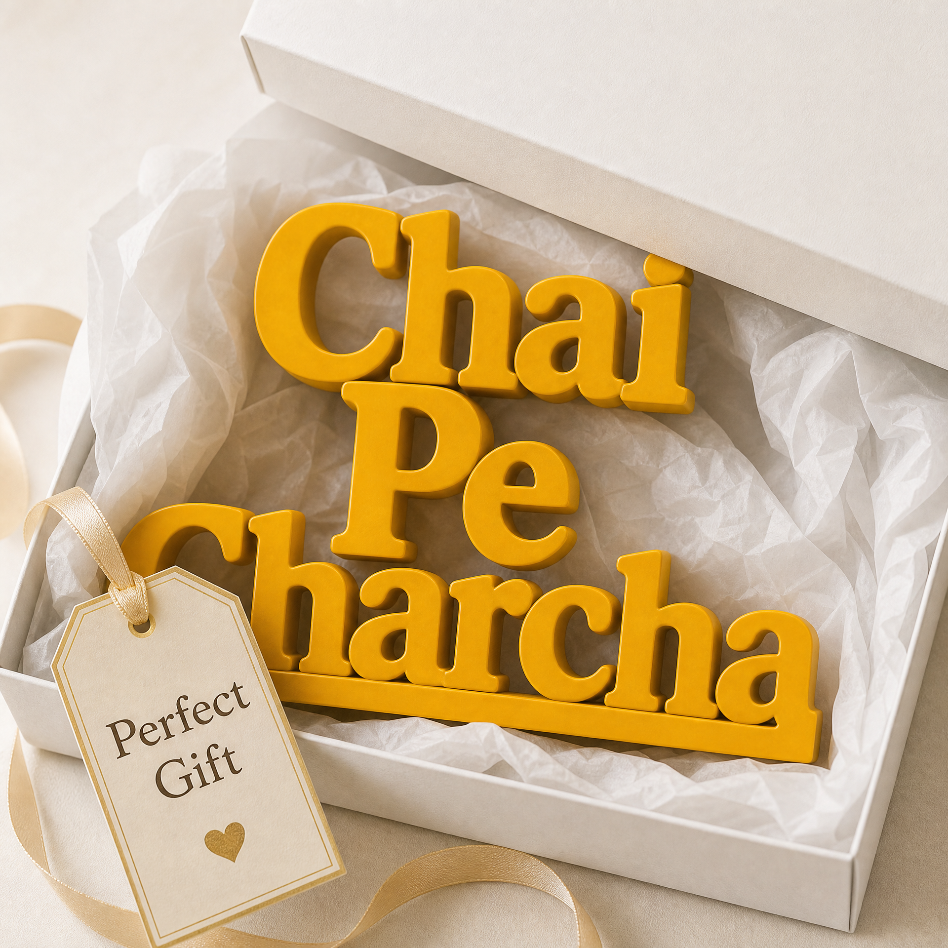 Chai Pe Charcha Table Top Sign | Kitchen & Cafe Decor | Shelf Decor