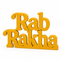 Rab Rakha Table Top Sign | Punjabi Spiritual Decor | Desk & Shelf Decor